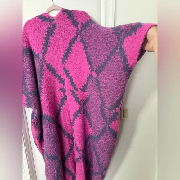 New full length cardigan sweater plus size pink/gray Torrid Lane Bryant Eloquii - Picture 5 of 5